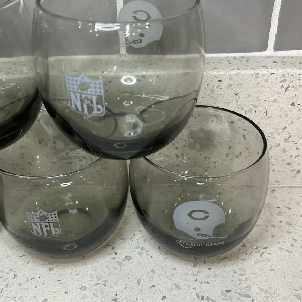 Set of 5 NFL Chicago Bears Short Glasses